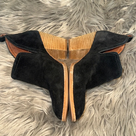 Jeffrey Campbell Rosalee Black Oiled Suede Ankle Boot Booties Size 8.5 - Picture 5 of 12